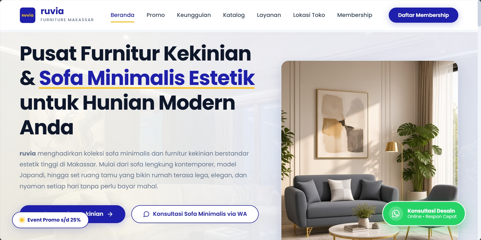 Dokumentasi Web Toko Furniture Ruvia